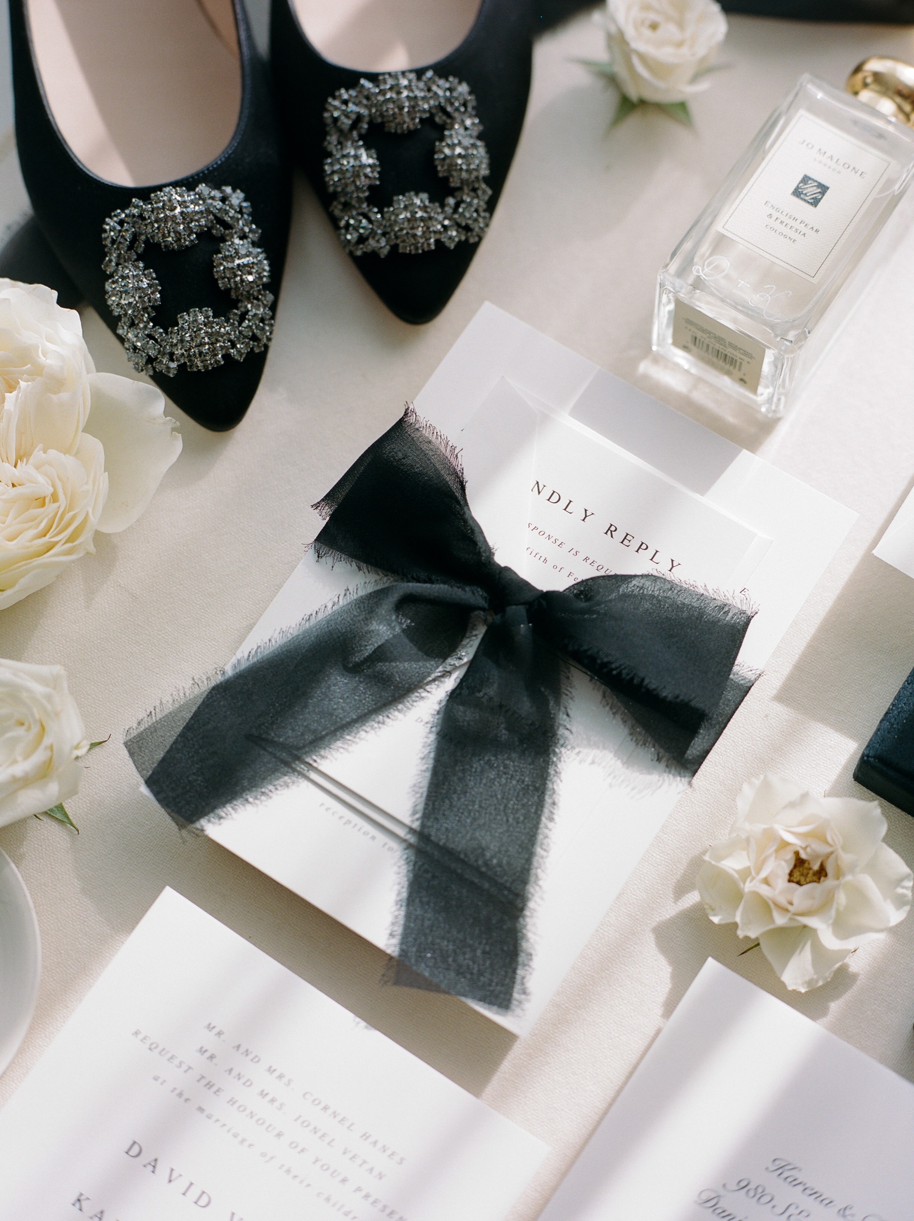 Fine art wedding stationery detail